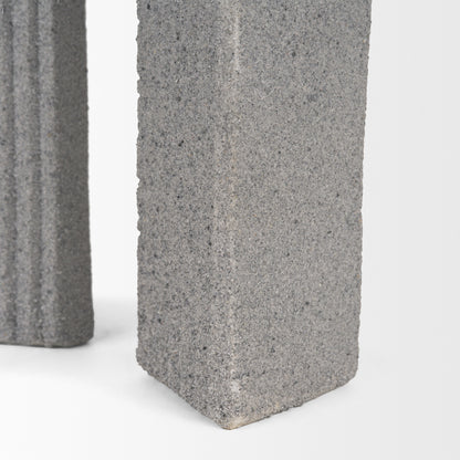 Kacia Resin Textured Concrete Gray Decorative Object