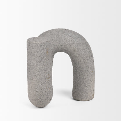 Kailas Resin Textured Concrete Gray Decorative Object
