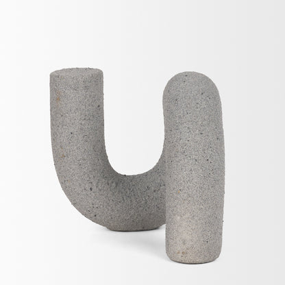 Kailas Resin Textured Concrete Gray Decorative Object