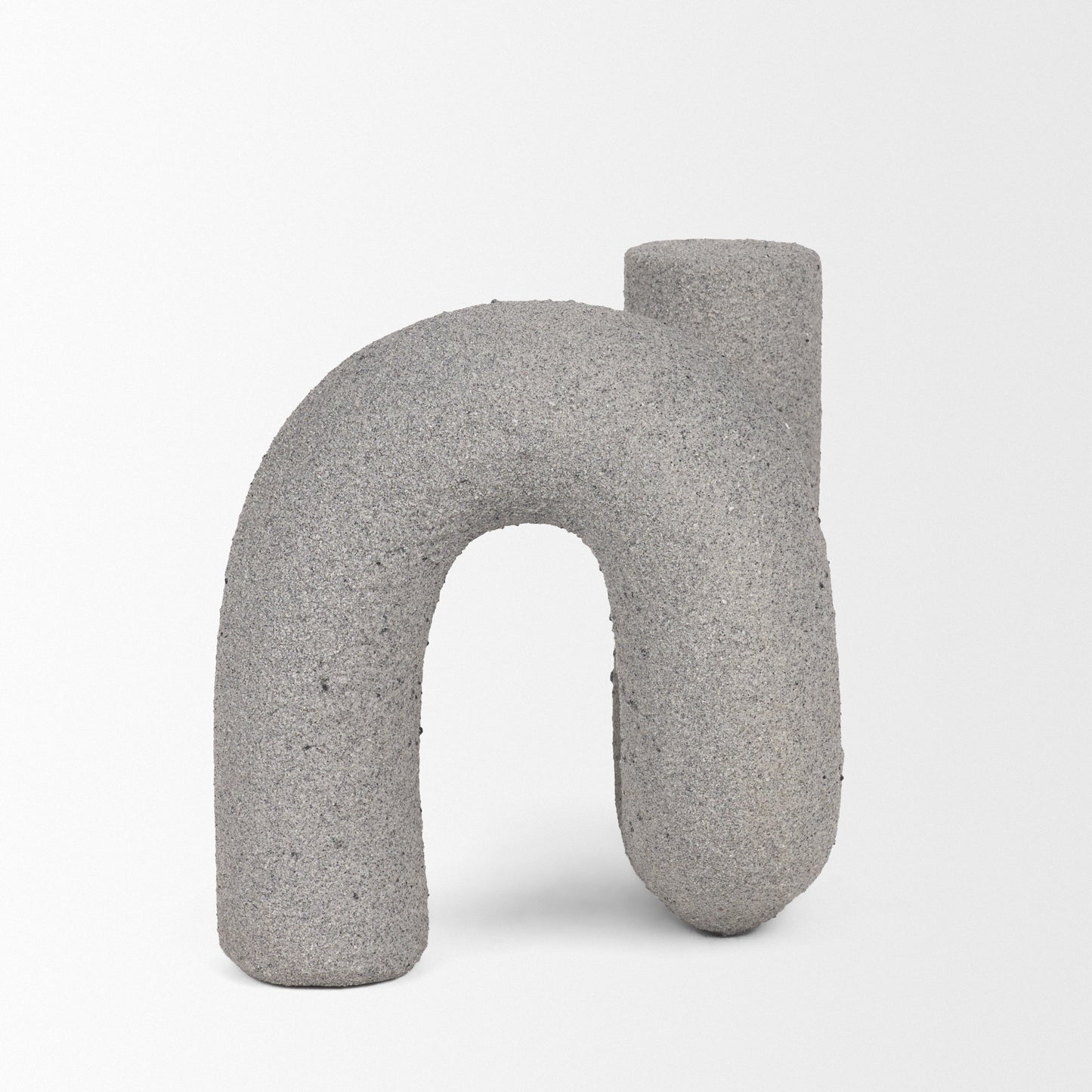 Kailas Resin Textured Concrete Gray Decorative Object
