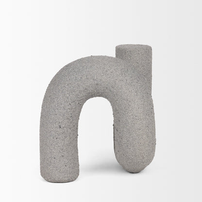 Kailas Resin Textured Concrete Gray Decorative Object