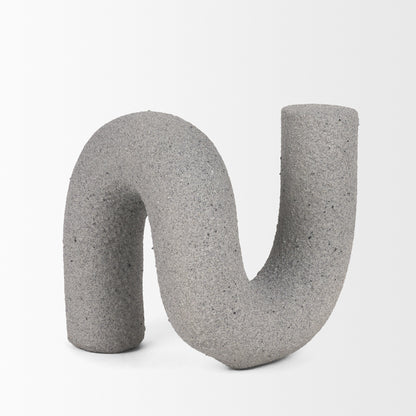 Kailas Resin Textured Concrete Gray Decorative Object