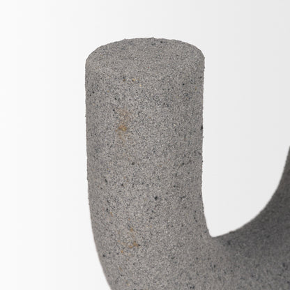 Kailas Resin Textured Concrete Gray Decorative Object