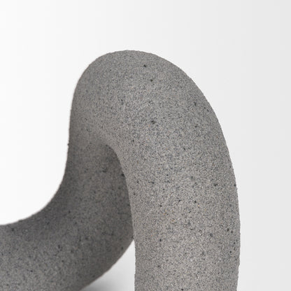 Kailas Resin Textured Concrete Gray Decorative Object