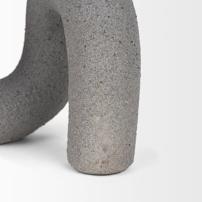 Kailas Resin Textured Concrete Gray Decorative Object