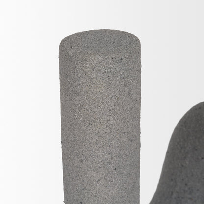 Kailyn Resin Textured Concrete Gray Decorative Object