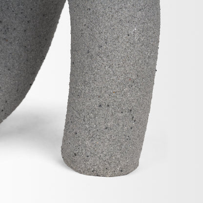 Kailyn Resin Textured Concrete Gray Decorative Object