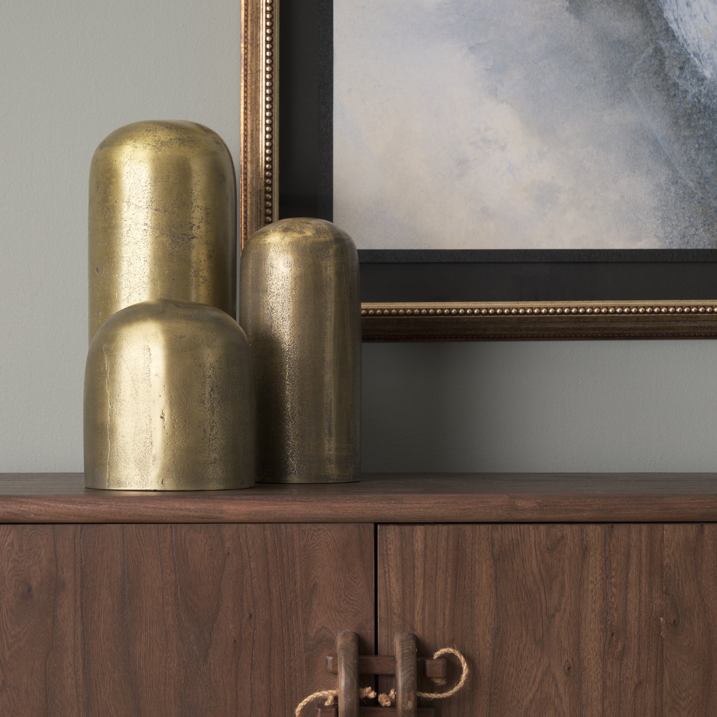 Quonset Tall Brass Finished Aluminum Metal Ornament