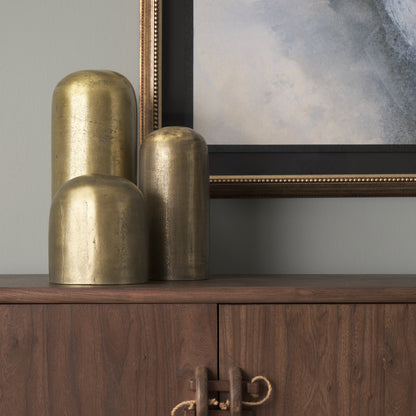 Quonset Tall Brass Finished Aluminum Metal Ornament