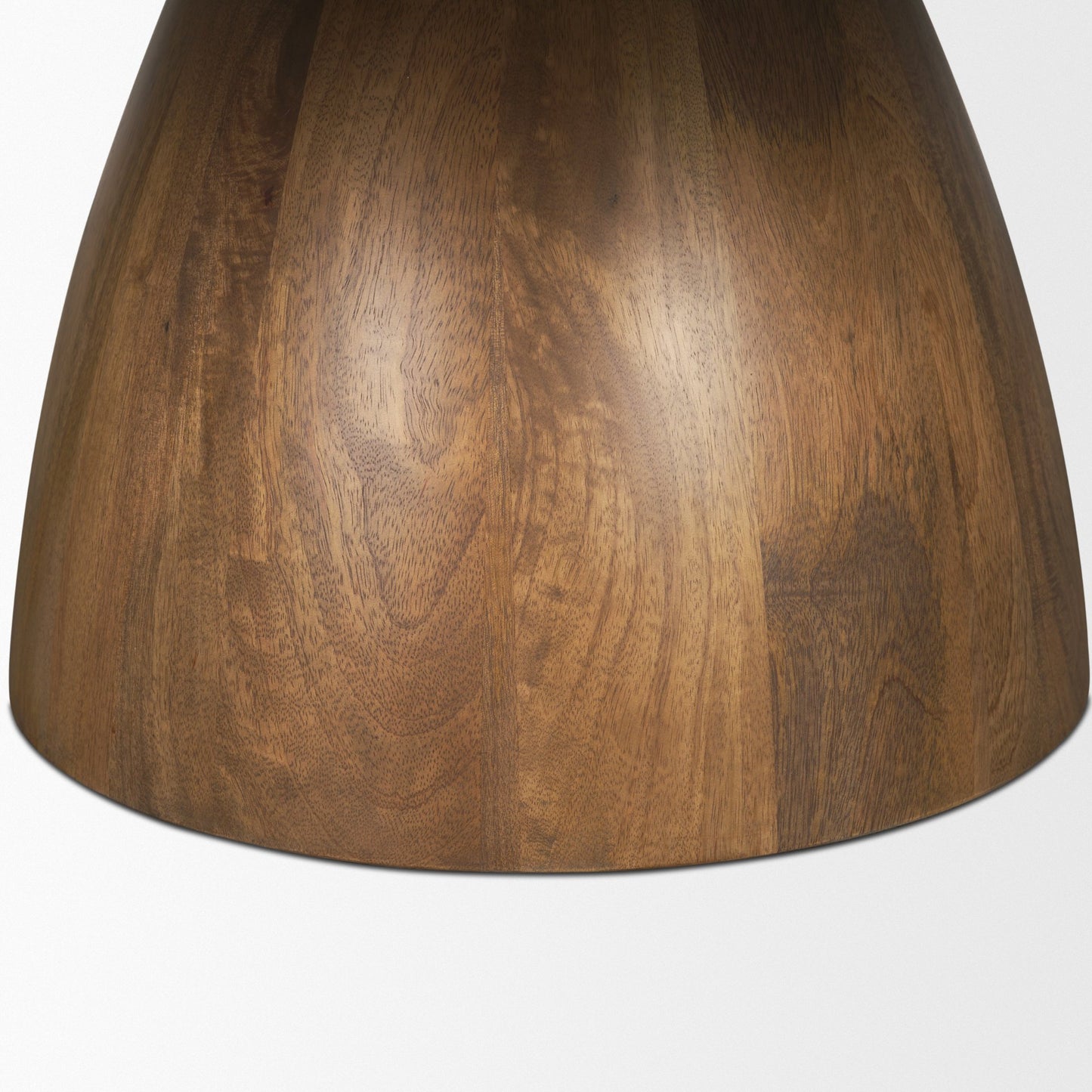 Allyson Round Brown Pedestal w/ Pink Marble Top Coffee Table