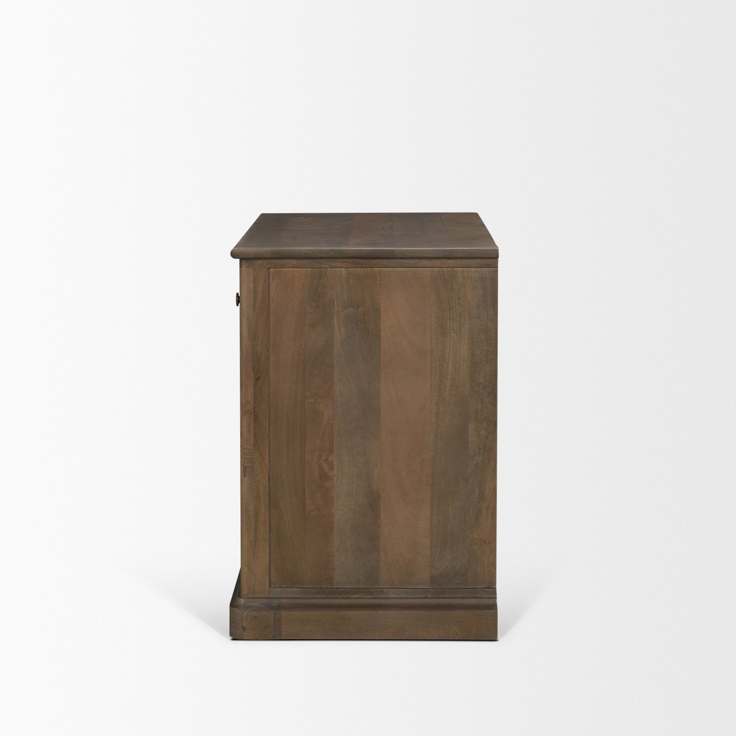 Baron Dark Brown Solid Wood w/ Antique Knobs 2-Door Accent Cabinet