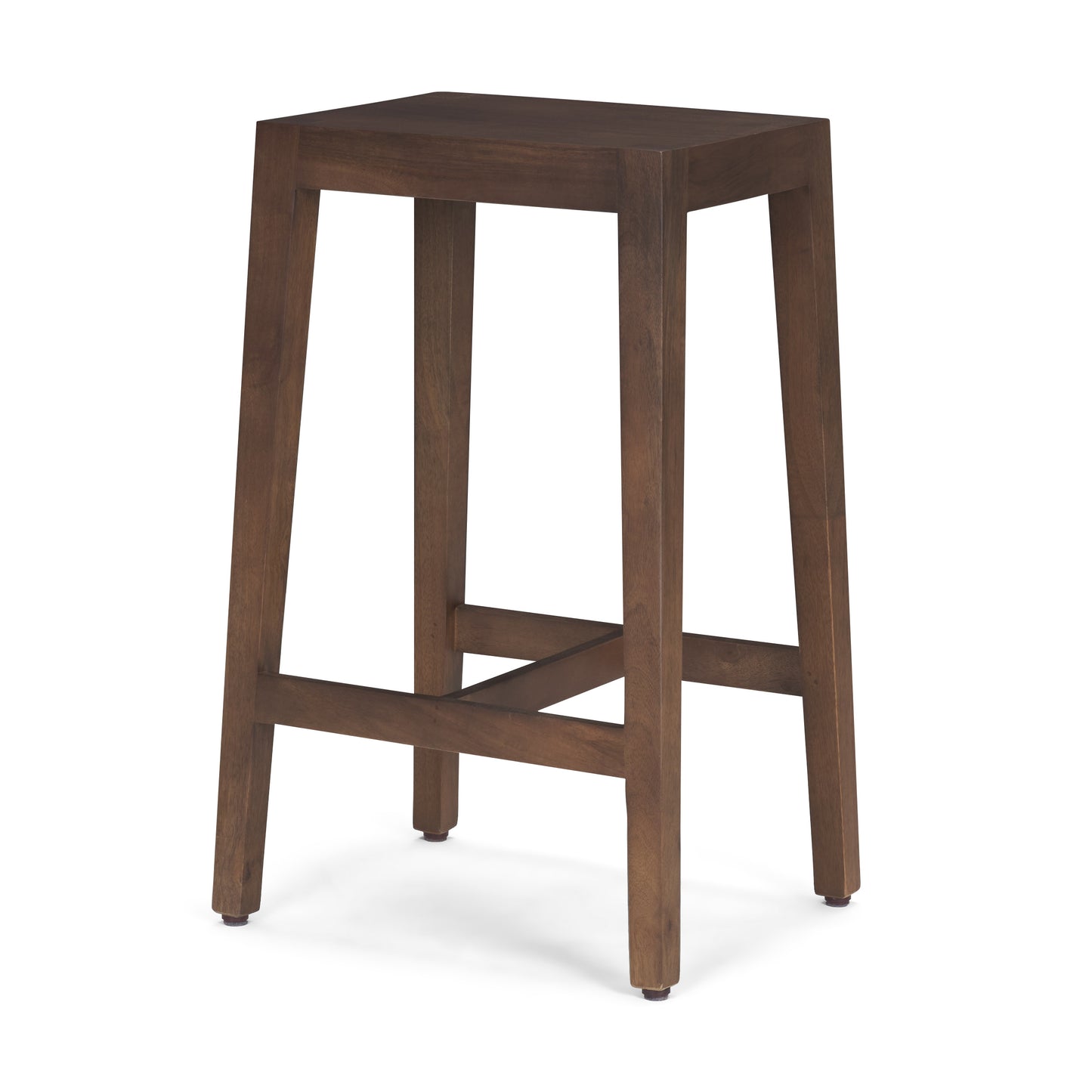 Colony Medium-Dark Brown Solid Wood Counter Stool