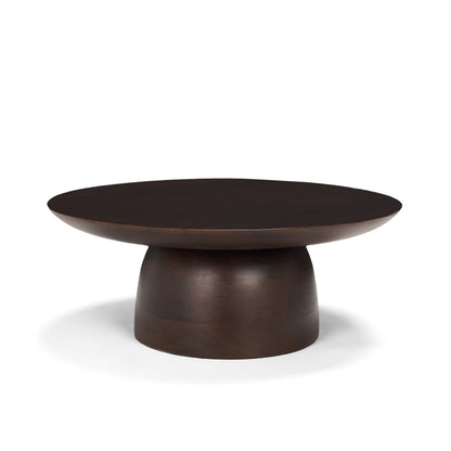 Sadira Small Mid-Dark Brown Solid Wood Round Riser