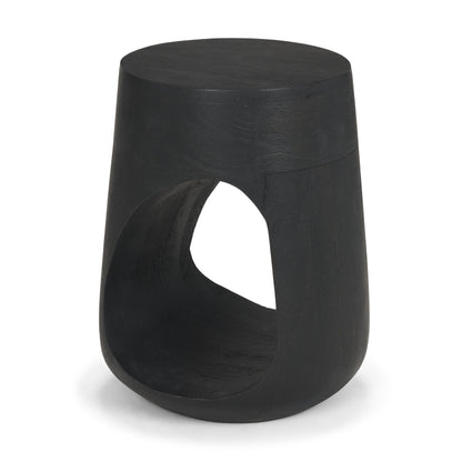 Cove Dark Brown Sculptural Open Side Table