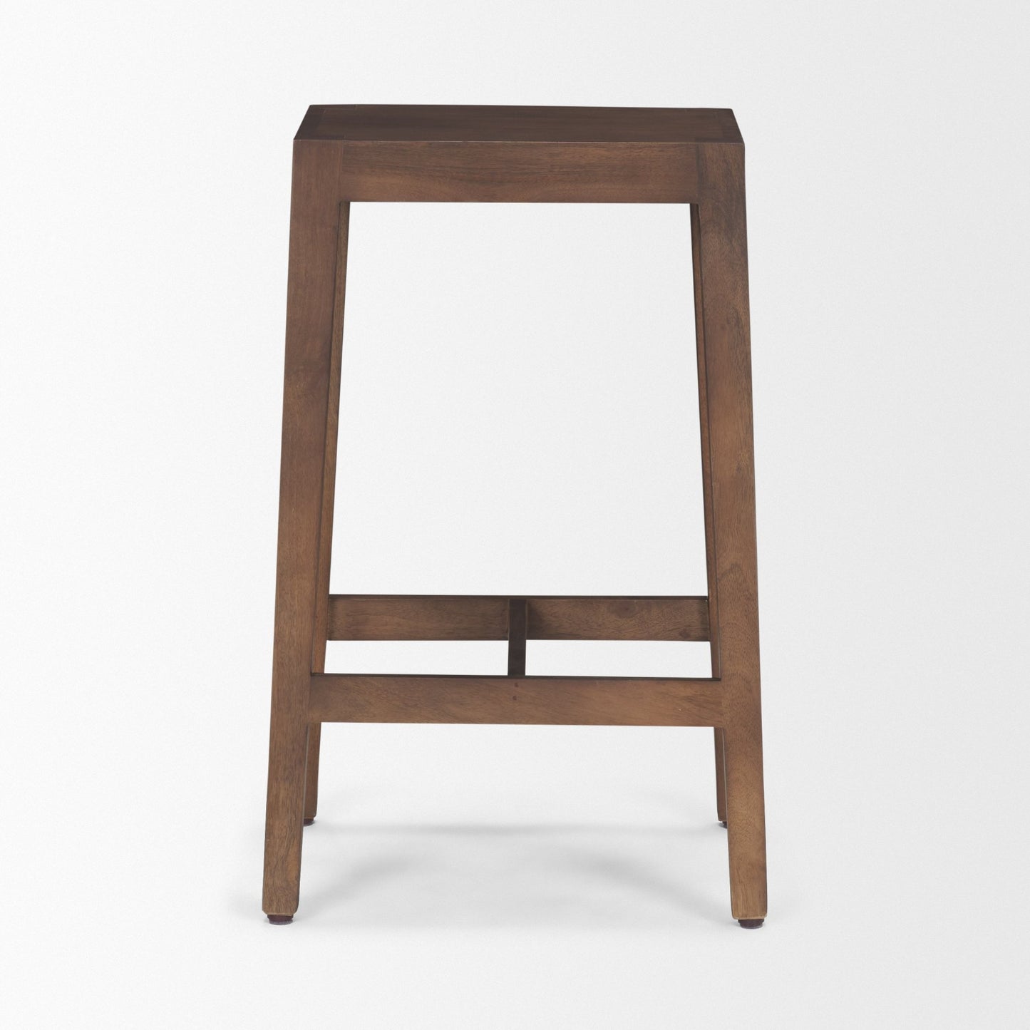 Colony Medium-Dark Brown Solid Wood Counter Stool