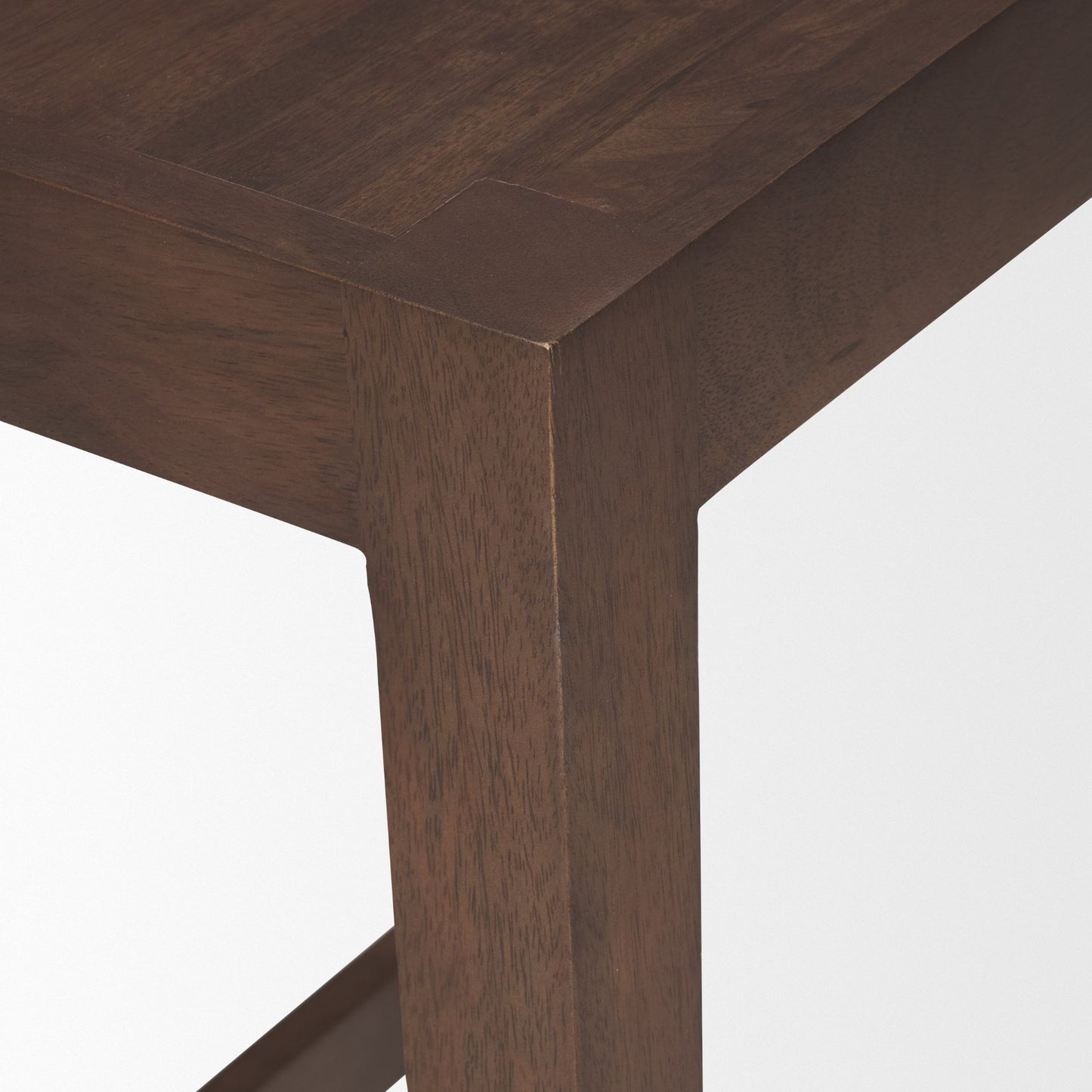 Colony Medium-Dark Brown Solid Wood Counter Stool