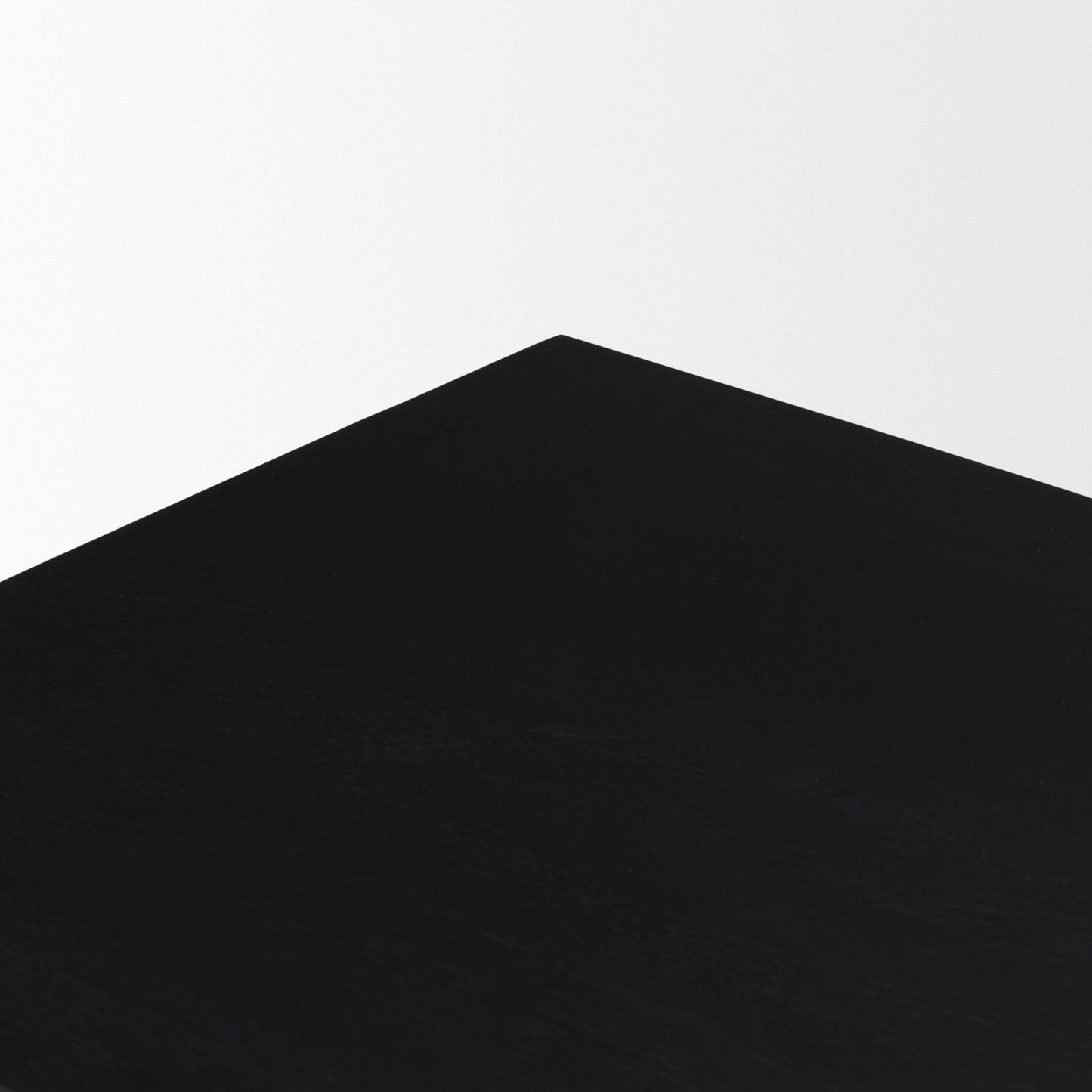 Grier Matte Black Stained Wood w/ Black Cane Accent Cabinet