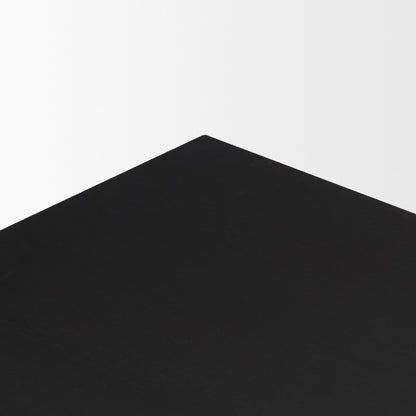 Grier 65" Black Wood w/ Black Cane Console Table