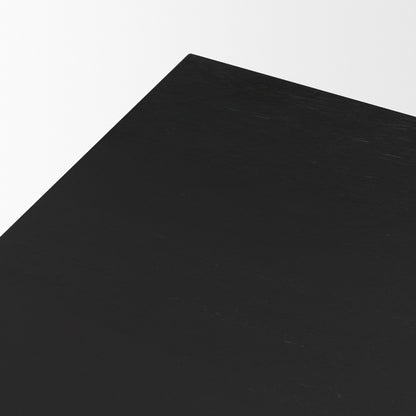 Grier 65" Black Solid Wood W/ Black Cane Media Console