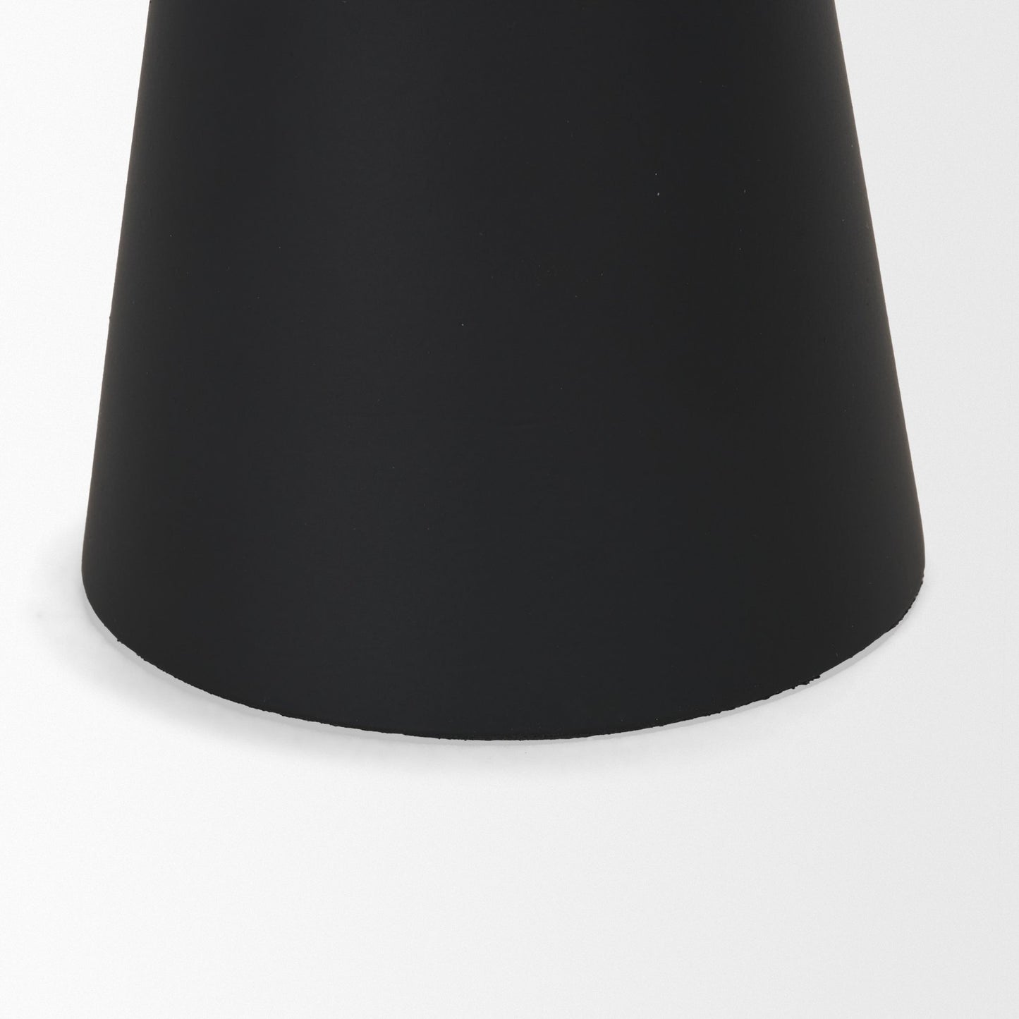 Odilia Small Smooth Matte Black Metal Geometric Pillar Candle Holder