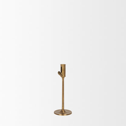 Chantria Small Solid Natural Brass Adjustable Taper Candle Holder