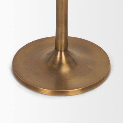 Chantria Small Solid Natural Brass Adjustable Taper Candle Holder