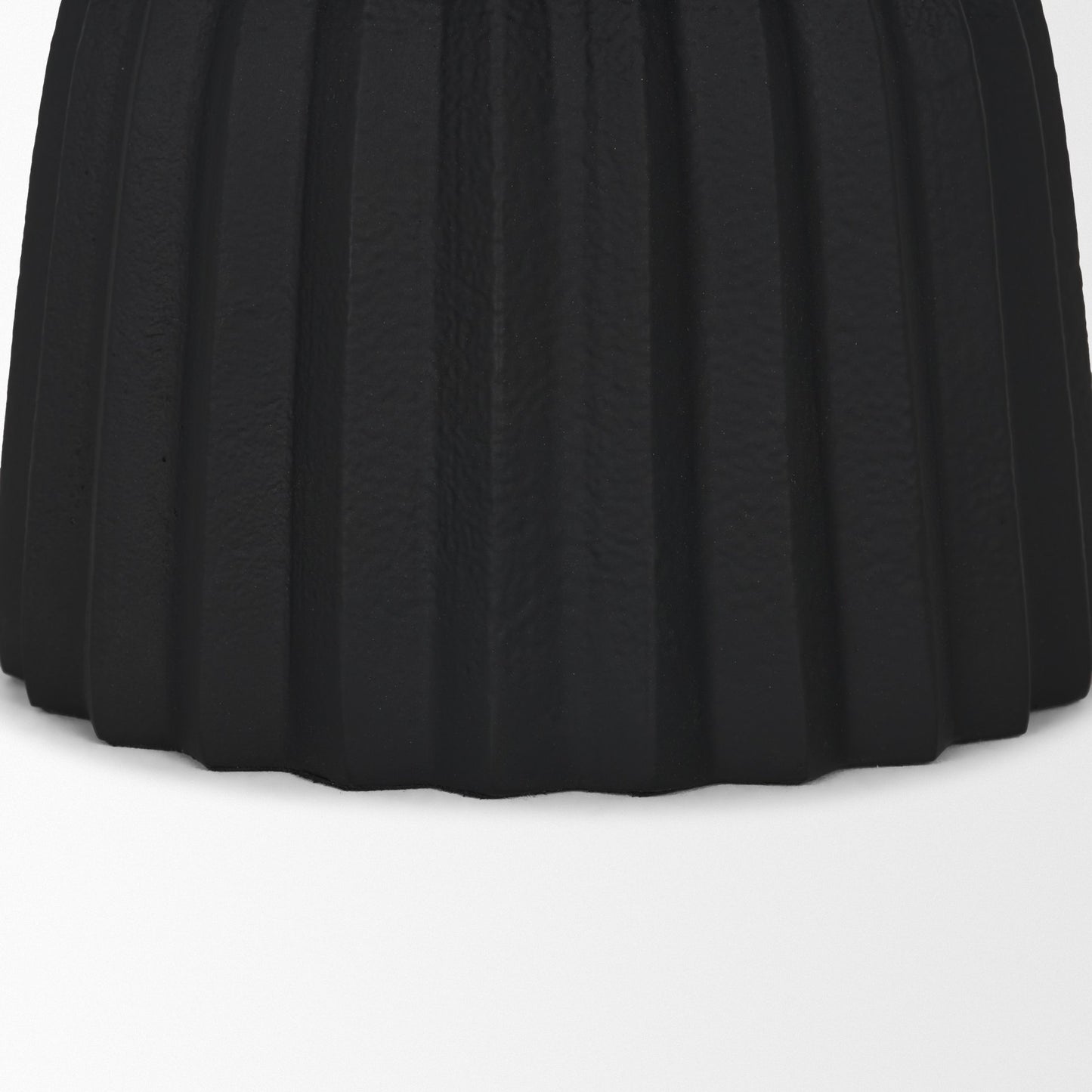 Ciaran Smooth Fluted Matte Black Metal Decorative Bowl