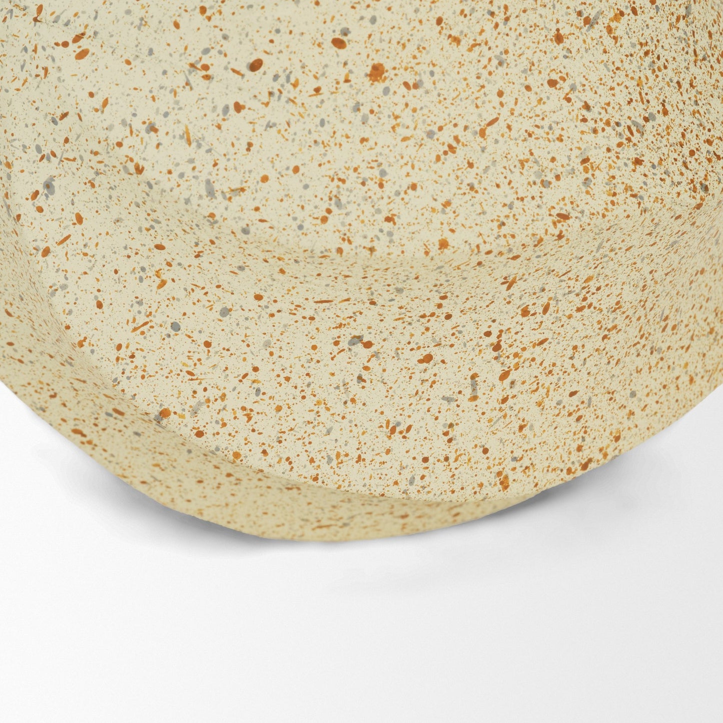 Imani Small Sculptural Textured Beige Metal Decorative Orb Object