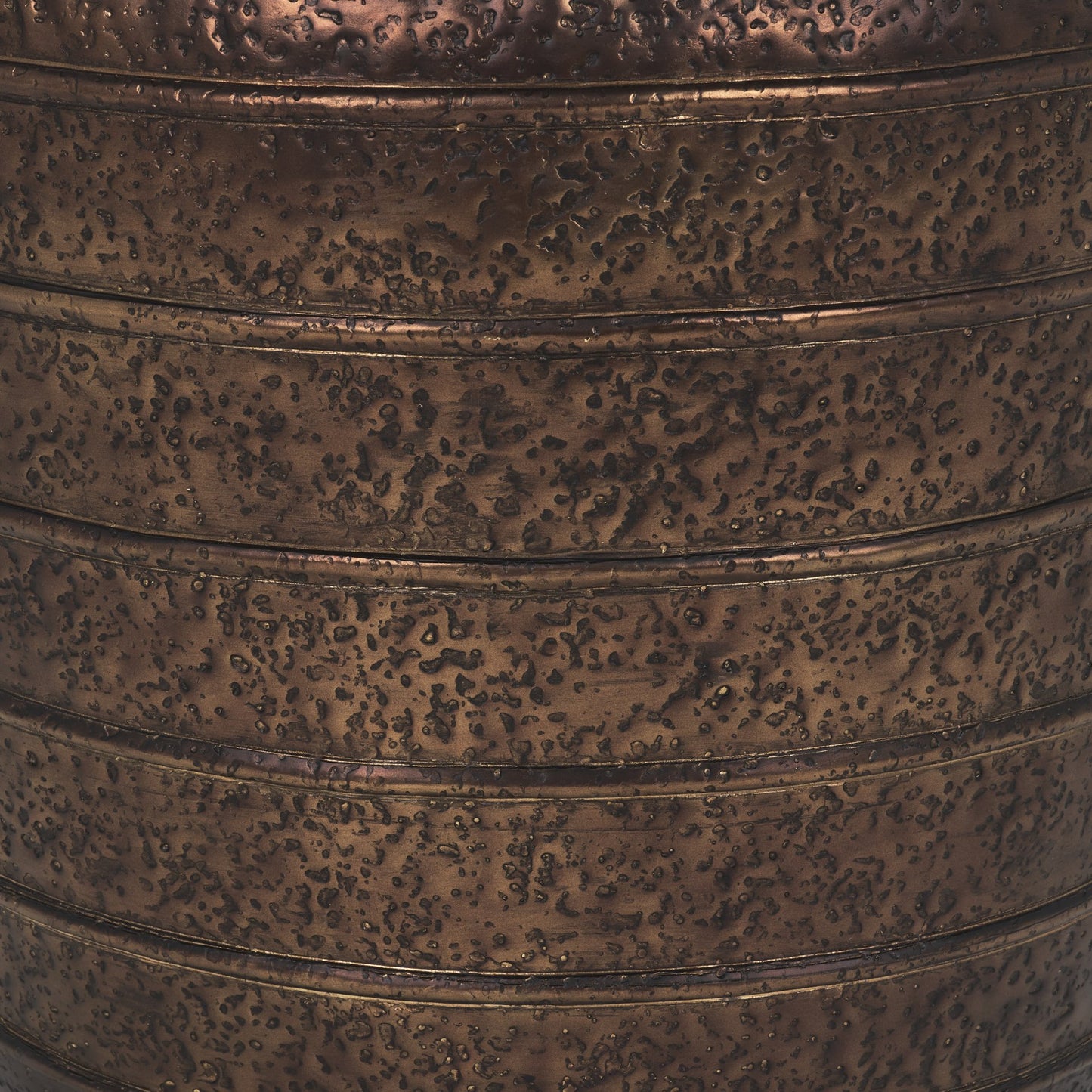 Aivana Large Antiqued Gold Metal Floor Vase