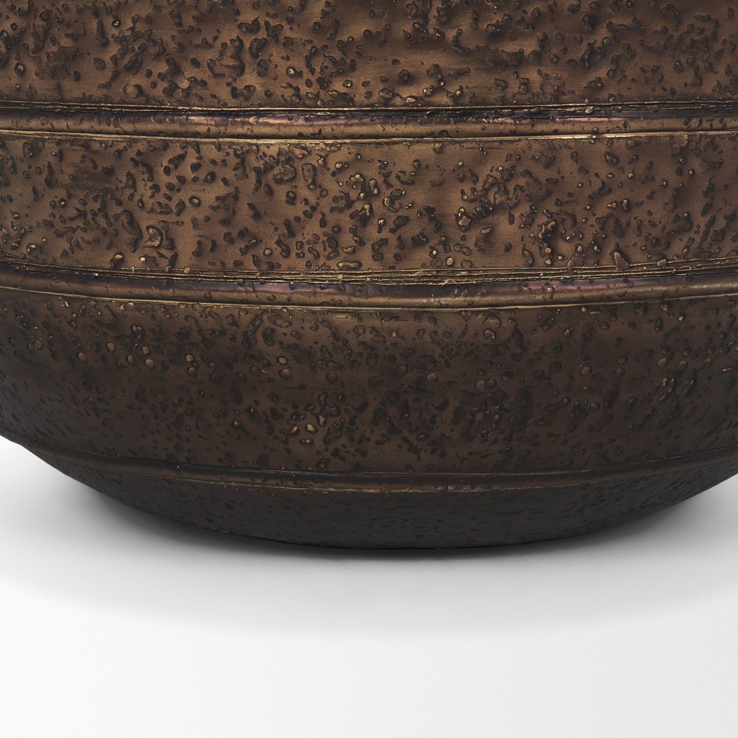 Aivana Large Antiqued Gold Metal Floor Vase