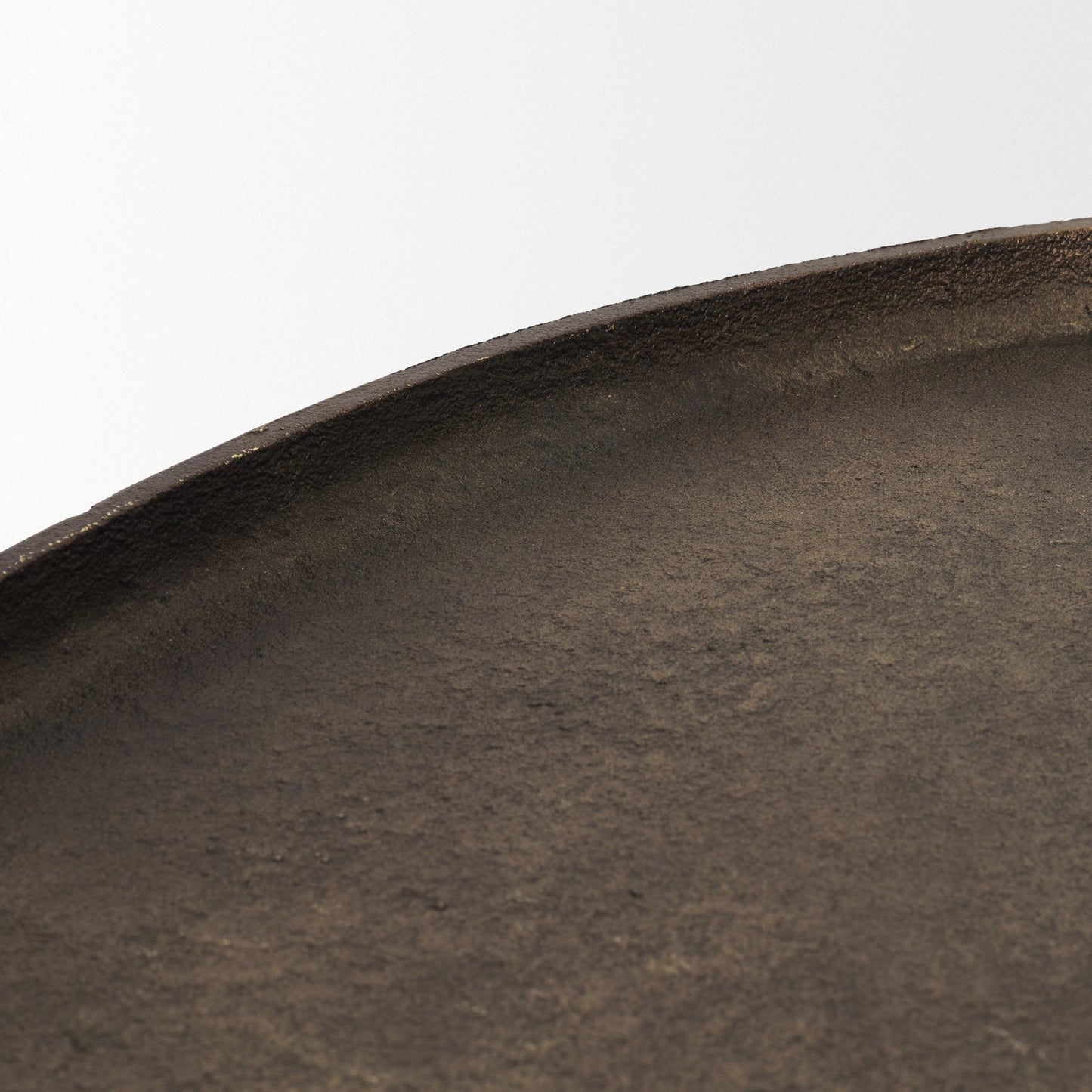 Jianna Small Oval Textured Antiqued Gold Metal Tray with Handles