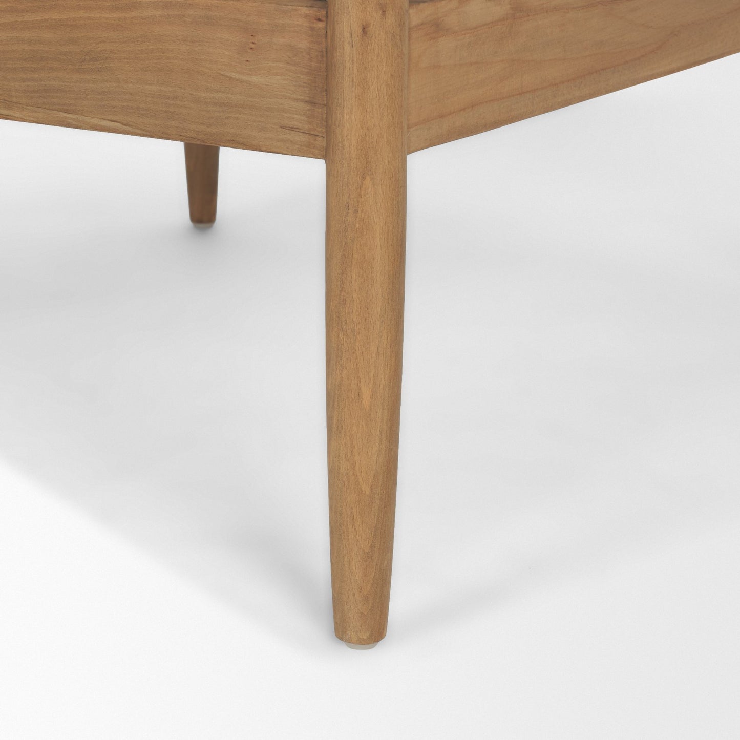 Danni Beige Fabric Beech Wood Framed Accent Lounge Chair