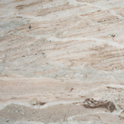 Nylah Solid Pink Marble Round Accent Table