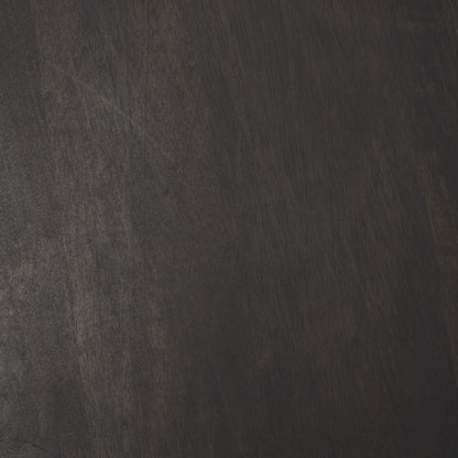 Rashama Dark Brown Wood Stacked Geometric Round Accent Table