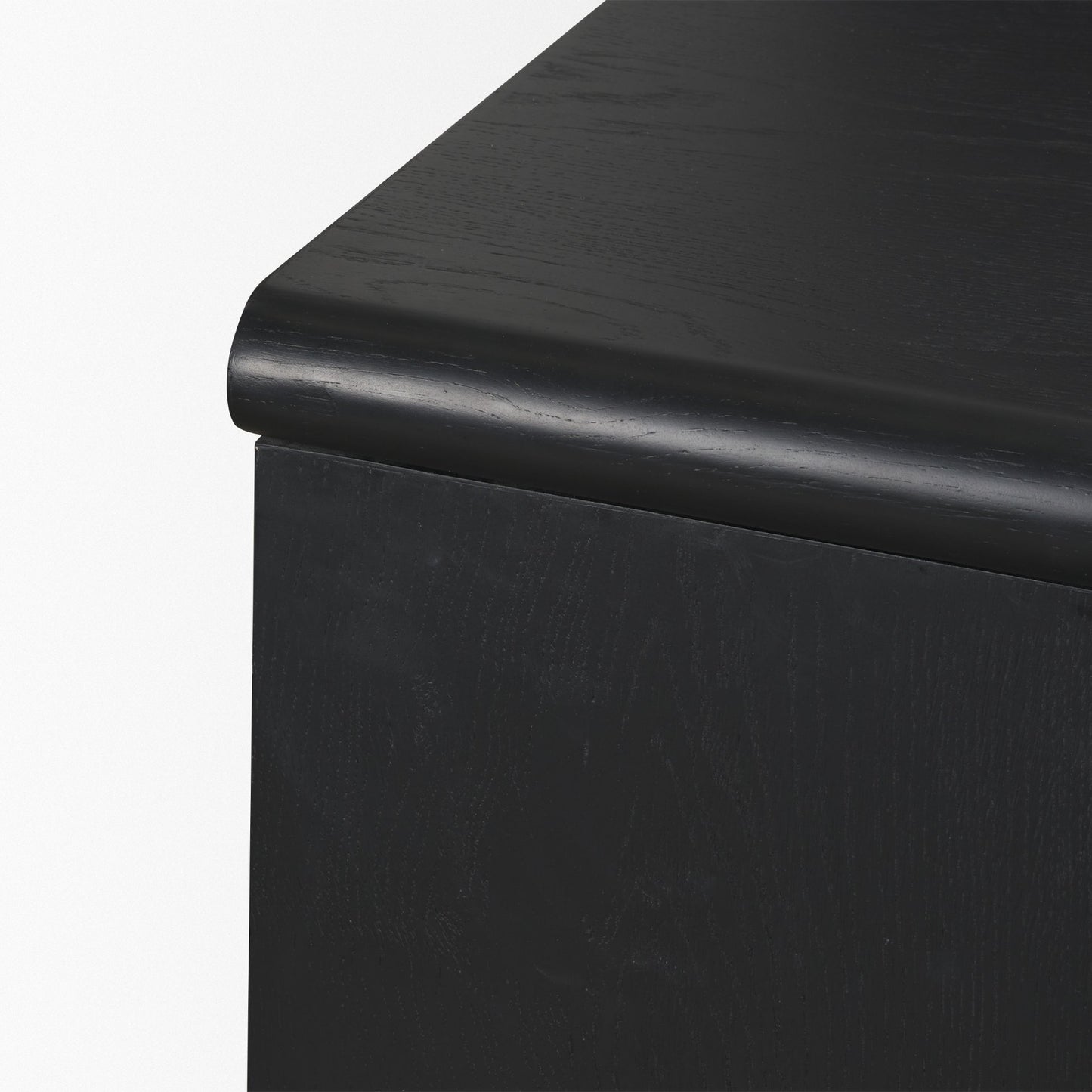 Rowan Black Oak Wood Closed 4 Door Sideboard