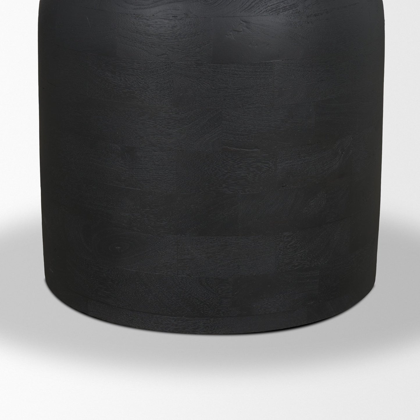 Atlas 42" Black Wood Stacked Pedestal Base Round Dining Table