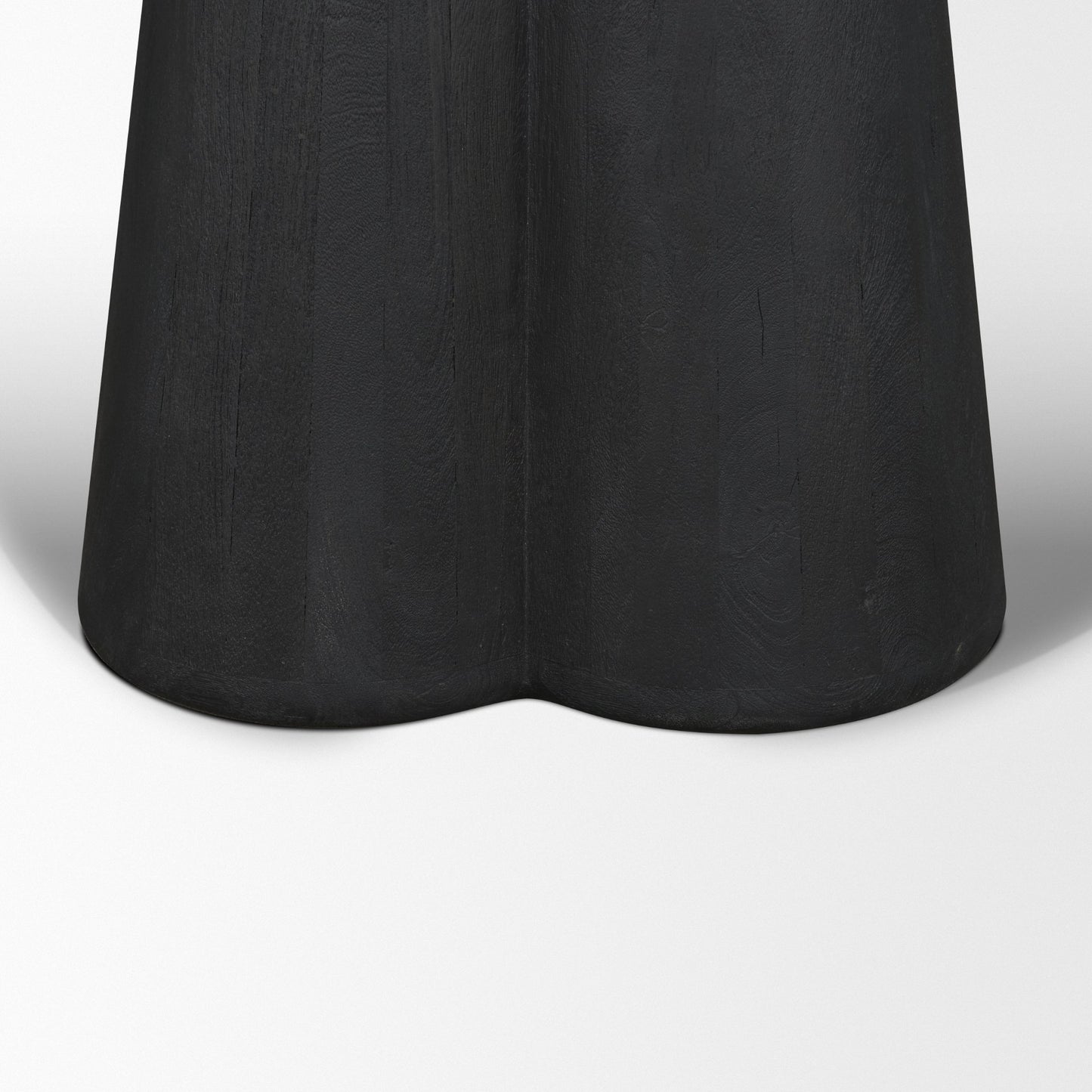 Marilyn Black Forest Marble Black Wood Pedestal Round Dining Table