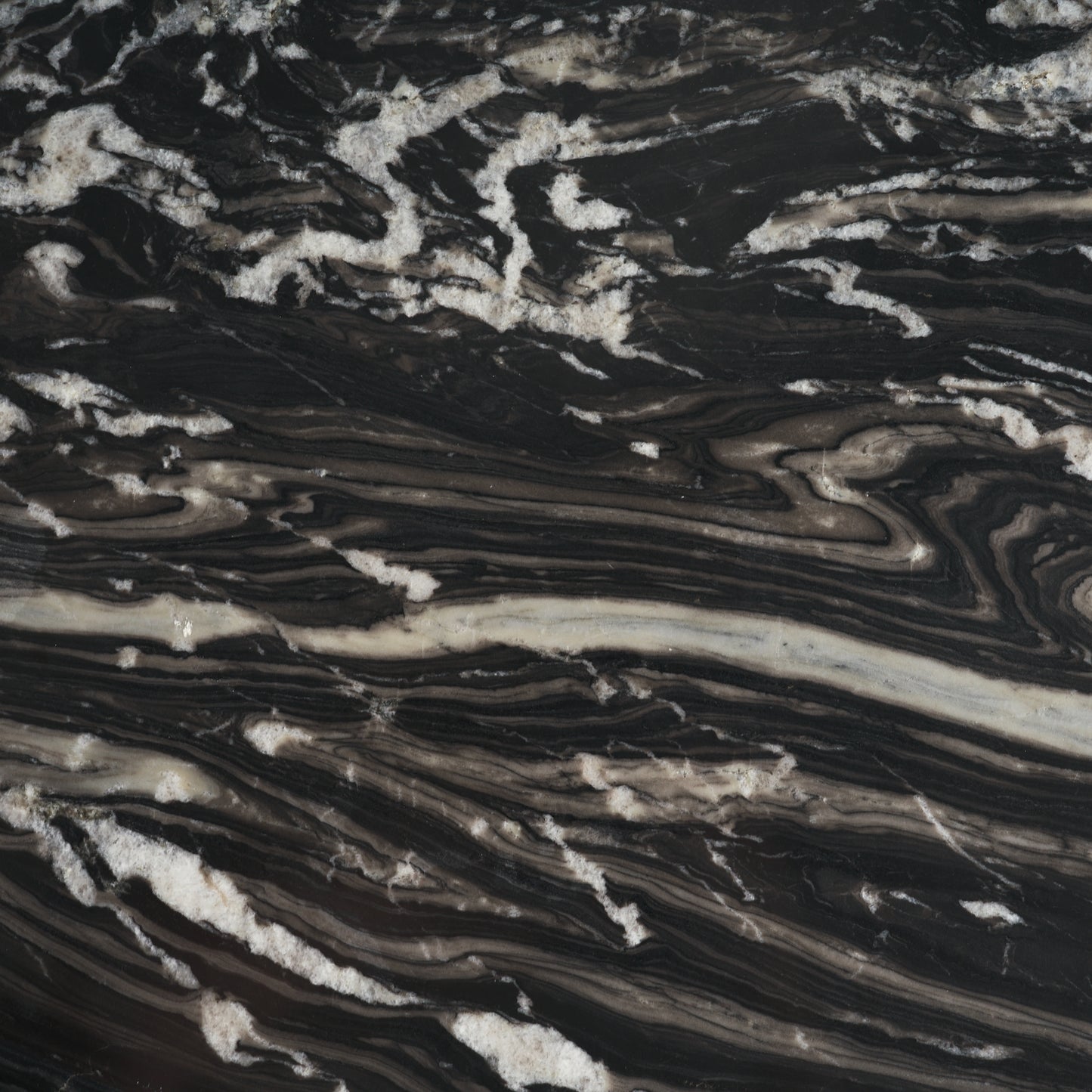 Marilyn Black Forest Marble Black Wood Pedestal Round Dining Table