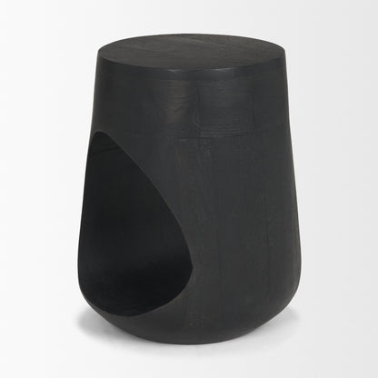 Cove Dark Brown Sculptural Open Side Table