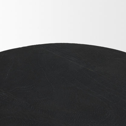 Cove Dark Brown Sculptural Open Side Table