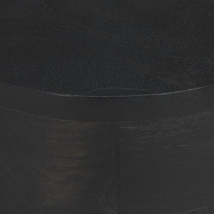 Cove Dark Brown Sculptural Open Side Table