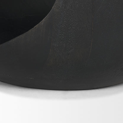 Cove Dark Brown Sculptural Open Side Table