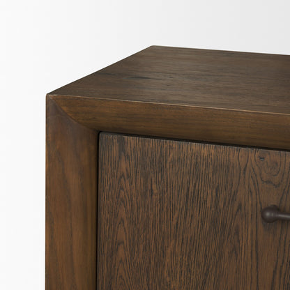 Belford 94" Dark Brown Oak Wood Media Console