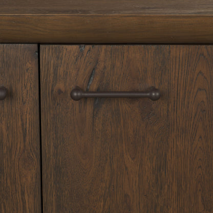 Belford 94" Dark Brown Oak Wood Media Console