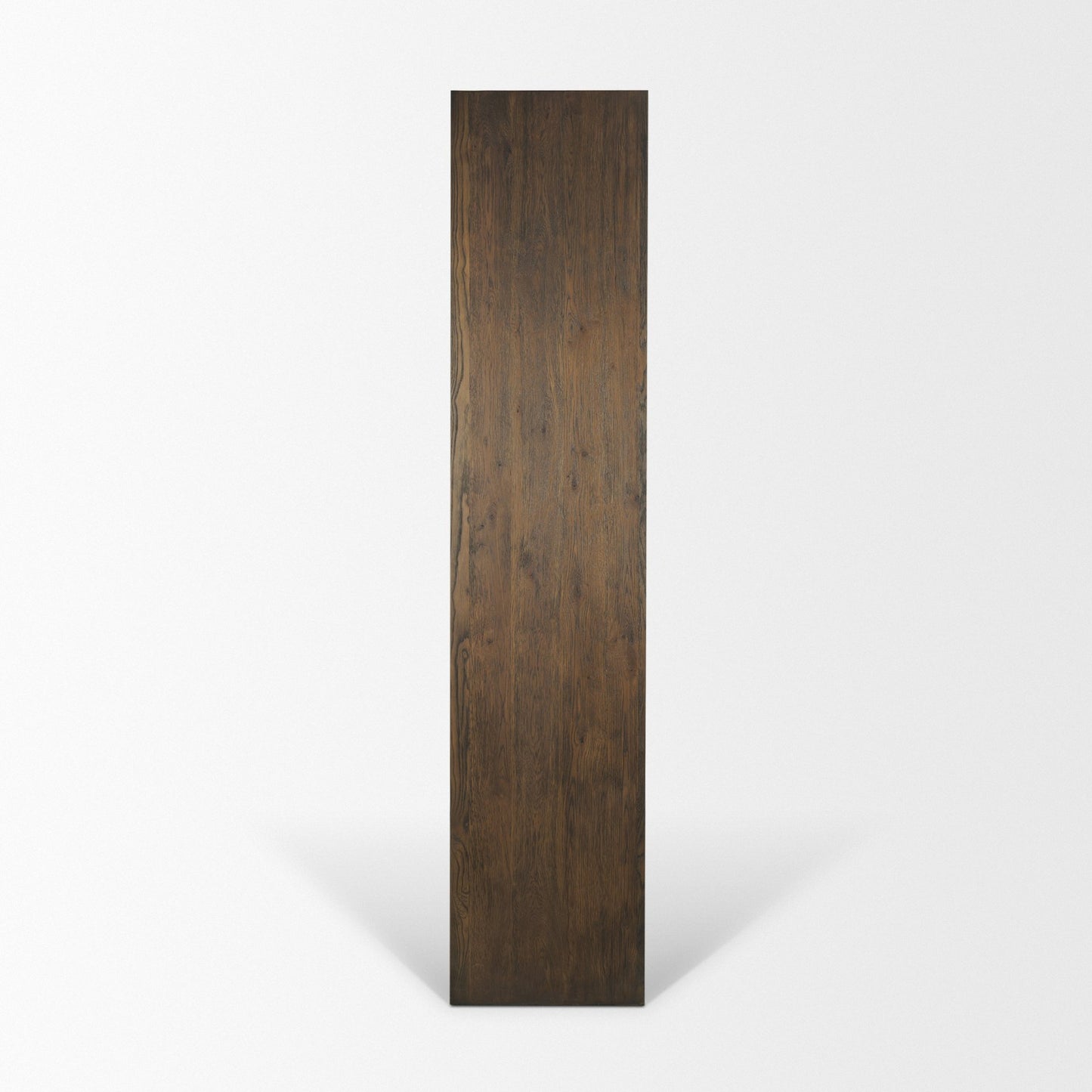 Belford 2-Door Open Dark Brown Oak Wood Shelving Unit