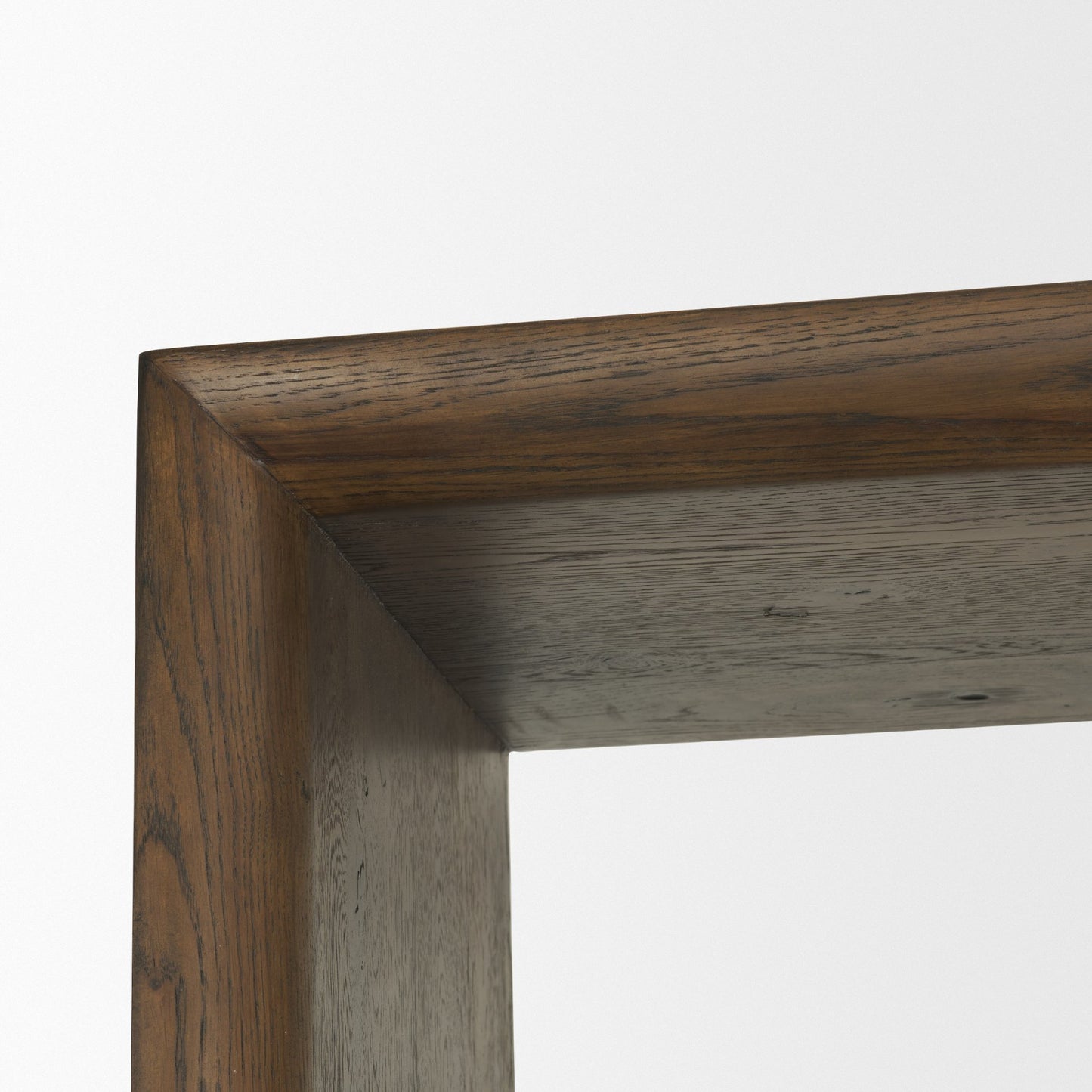 Belford 2-Door Open Dark Brown Oak Wood Shelving Unit