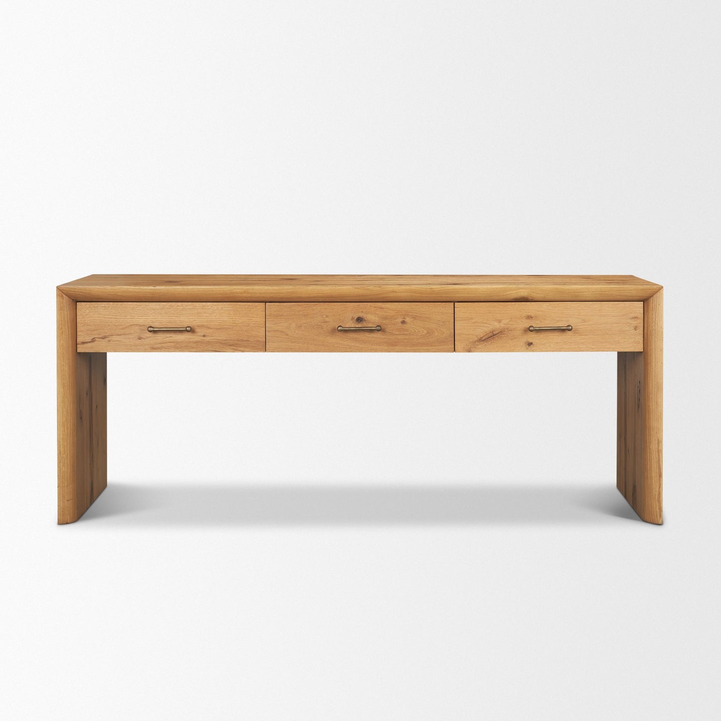 Belford 72" Light Brown Oak Wood Console Table