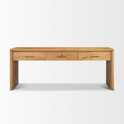 Belford 72" Light Brown Oak Wood Console Table
