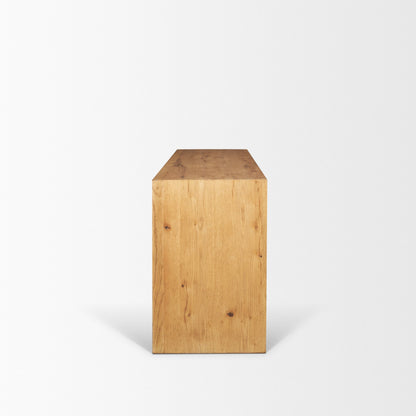 Belford 72" Light Brown Oak Wood Console Table