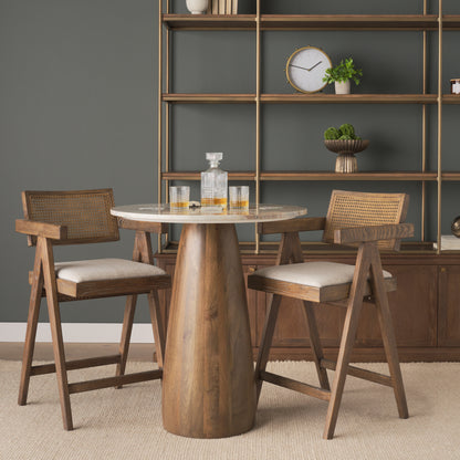 Indie Medium Brown w/ Cane Counter Stool